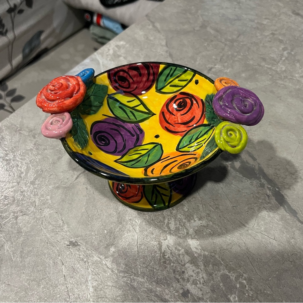 VTG Mary Rose Young “2002” Pedestal Bowl